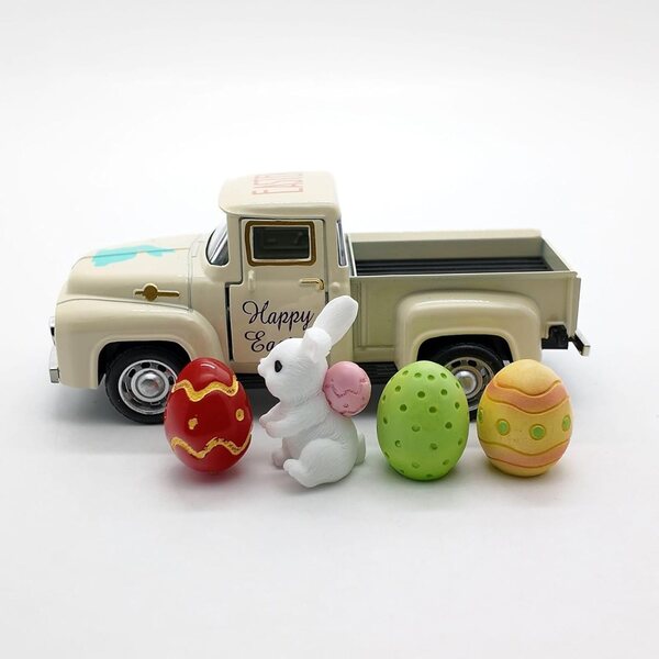 Osterwagen mit Hase und Eiern – Frühlings-Dekorationsspiel für Kinder