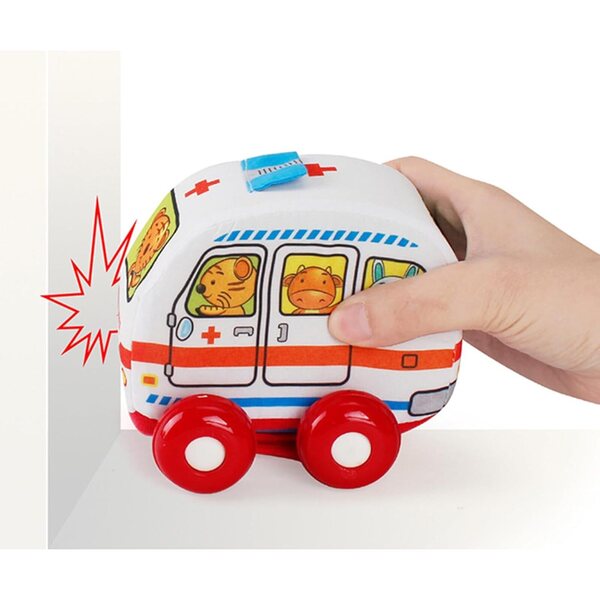 Spielzeugautos aus waschbarem, weichem Stoff, 11 x 10 x 9 cm – Lernspiel für Kinder von 0–7 Jahren