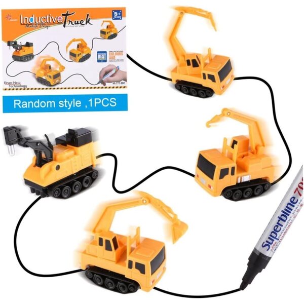 Spielzeugfahrzeug mit Induktionsauto und Stift zum Nachzeichnen kreativer Routen für Kinder