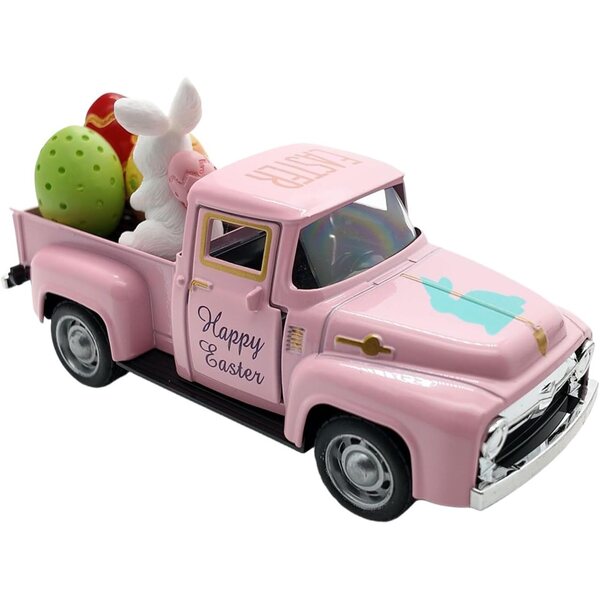 Vintage 1:32 Metall-Osterwagen mit Hase und Eiern – Dekoration und Spiel