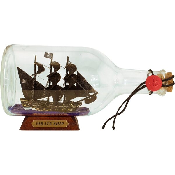 Modello Nave Pirata in Bottiglia 22 cm - Decorazione Mare Sea-Club