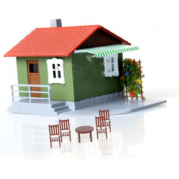 Set Tavolo e Sedie Miniatura Realistici per Casa delle Bambole, Accessori di Arredamento