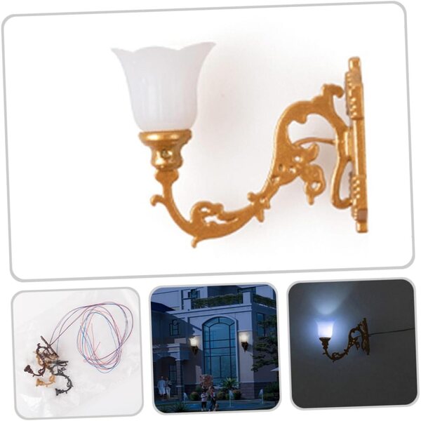 ORFOFE 4 Lampade Mini da Parete per Casa delle Bambole e Miniature Decorazione