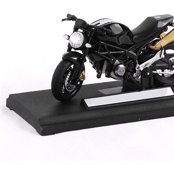 Kikumi Motorradmodell aus schwarzer Legierung, pädagogisches und dekoratives Spielzeug für Kinder