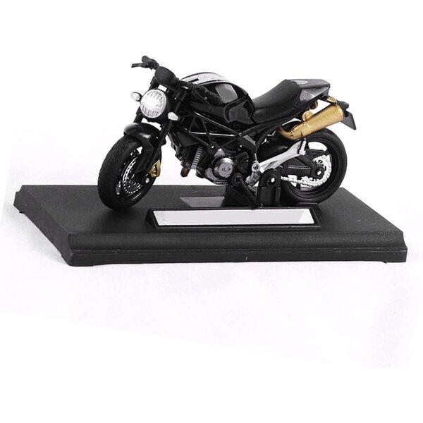 Kikumi Motorradmodell aus schwarzer Legierung, pädagogisches und dekoratives Spielzeug für Kinder