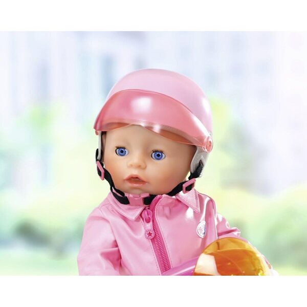 BABY born rosa City-Scooter-Helm 43 cm mit verstellbarem Visier