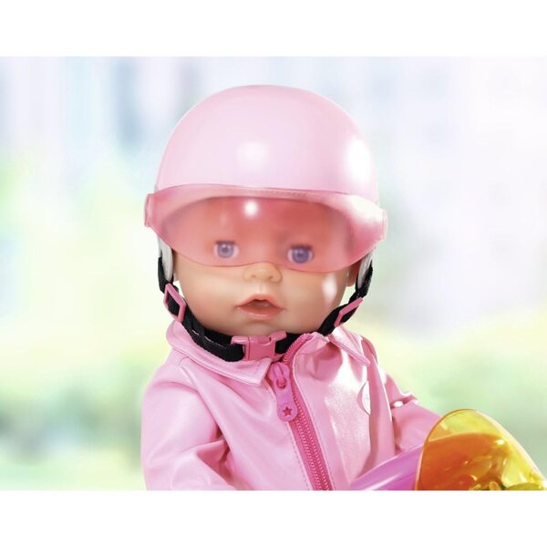 BABY born rosa City-Scooter-Helm 43 cm mit verstellbarem Visier