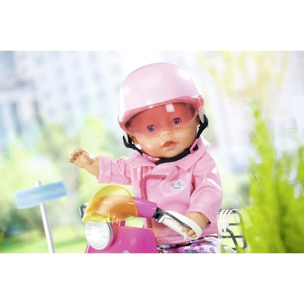 BABY born rosa City-Scooter-Helm 43 cm mit verstellbarem Visier