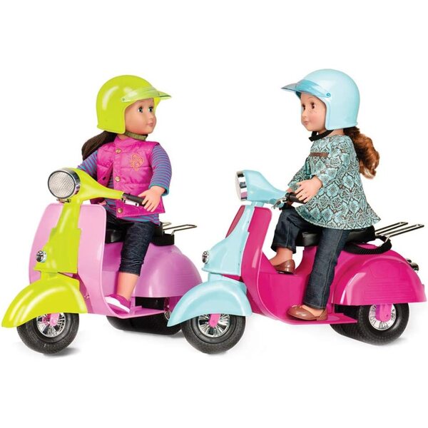 Unser Generation Scooter Rose für Mädchen ab 3 Jahren inklusive Zubehör