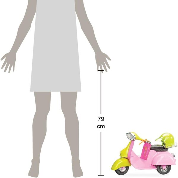 Unser Generation Scooter Rose für Mädchen ab 3 Jahren inklusive Zubehör