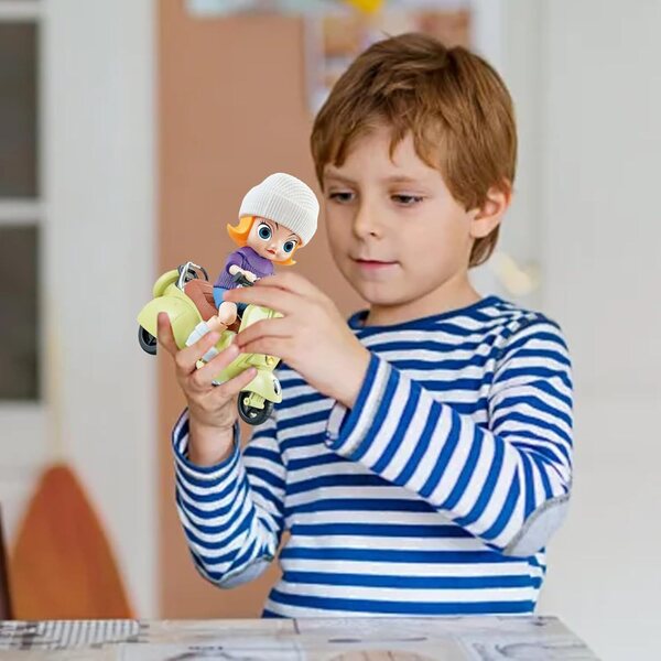 Elektrisches Motorrad für Kinder mit 360°-Drehung und Wasserfällen – sicheres und unterhaltsames Spielzeug