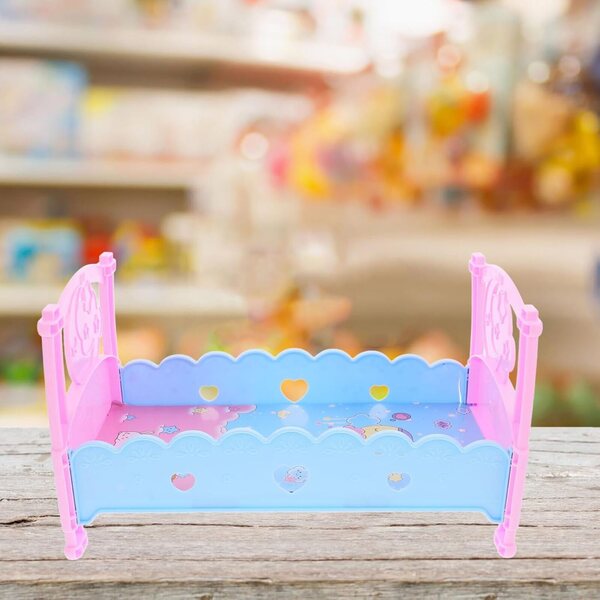 Letto per Bambole in Plastica 32,5x18,5x18,5 cm Giocattolo Educativo e Decorativo