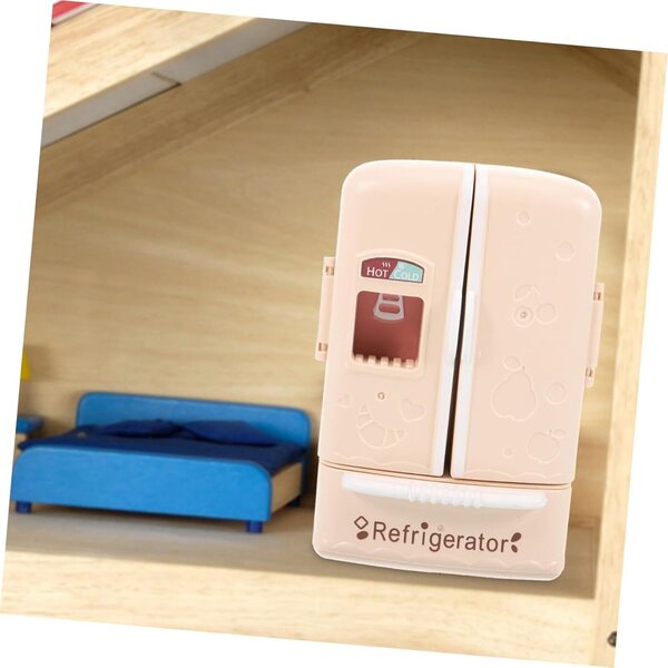 VICASKY 12 Mini-Kühlschränke mit Doppeltür für Puppenhaus, detaillierte Dekoration