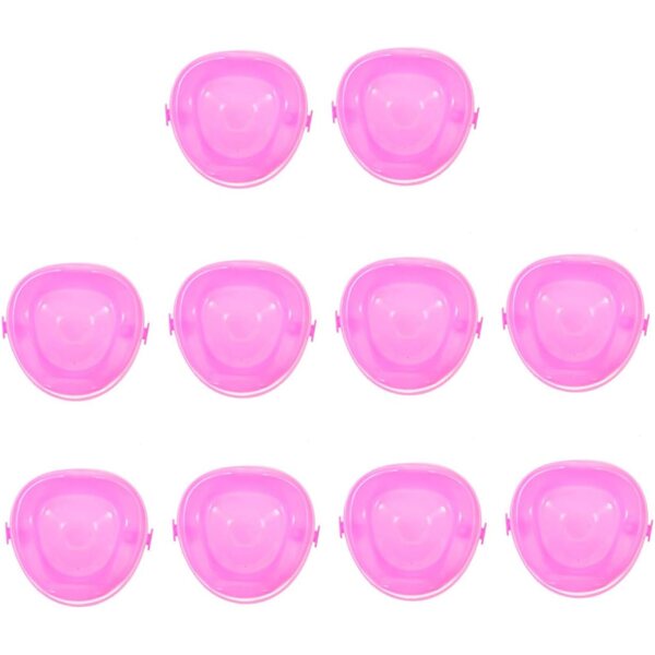 Set 16 Mini Toilette Rosa in Plastica per Casa delle Bambole - Accessori Decorativi Miniatura