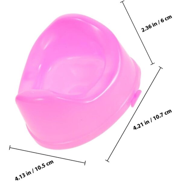 Set 16 Mini Toilette Rosa in Plastica per Casa delle Bambole - Accessori Decorativi Miniatura