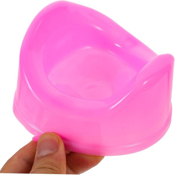 Set 16 Mini Toilette Rosa in Plastica per Casa delle Bambole - Accessori Decorativi Miniatura