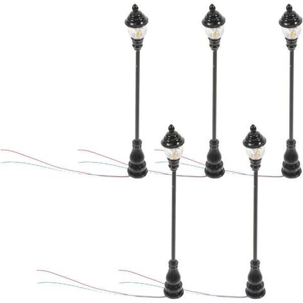 YARNOW Lampada da Giardino Miniatura 5 Pezzi in Acciaio e ABS per Mini Case