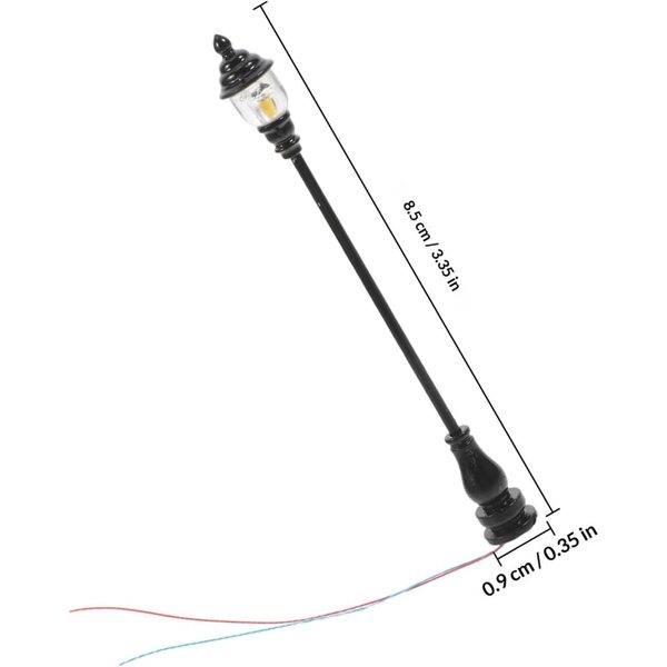YARNOW Lampada da Giardino Miniatura 5 Pezzi in Acciaio e ABS per Mini Case