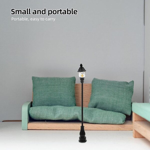 YARNOW Lampada da Giardino Miniatura 5 Pezzi in Acciaio e ABS per Mini Case
