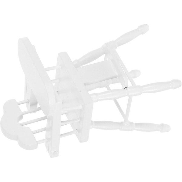 Alasum Mini Sedia in Legno Bianco per Casa delle Bambole - Scala 1/12 Decorativa