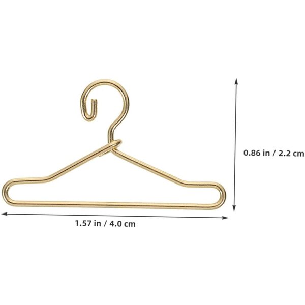Alasum 45 Mini-Kleiderbügel aus Legierung für goldene Puppen – Garderoben- und Organisationszubehör
