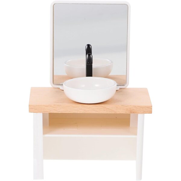 Lavello Casa Bambole Miniatura in Legno e Plastica 10x7 cm Decorazione Realistica