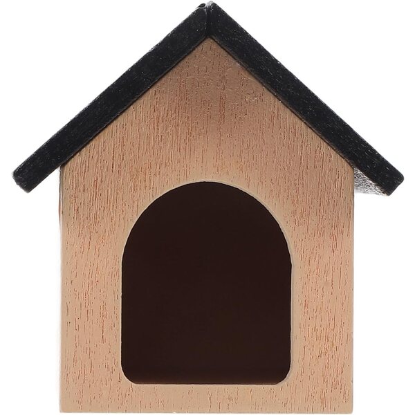 Cuccia in Miniatura Mikinona in Legno Nero per Casa delle Bambole - Dimensioni 5x4,2x4 cm