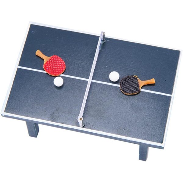 Mini-Tischtennisplatte aus Holz für Miniaturen und kreative Dekorationen