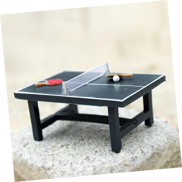 Mini Tavolo da Ping Pong in Legno per Miniature e Decorazioni Creative