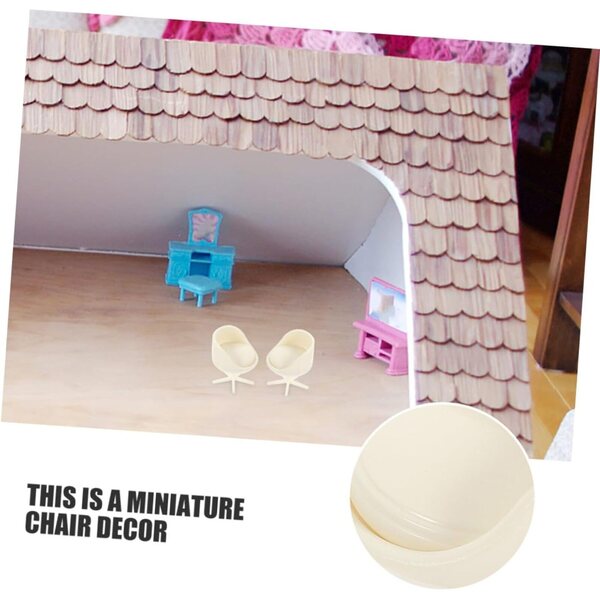 HEMOTON Sedia Miniatura in ABS per Casa delle Bambole, Mobili Decorativi Realistici