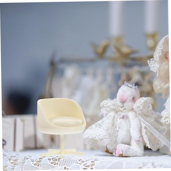 HEMOTON Sedia Miniatura in ABS per Casa delle Bambole, Mobili Decorativi Realistici