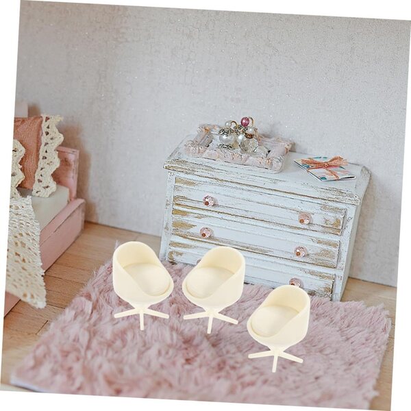 HEMOTON Sedia Miniatura in ABS per Casa delle Bambole, Mobili Decorativi Realistici