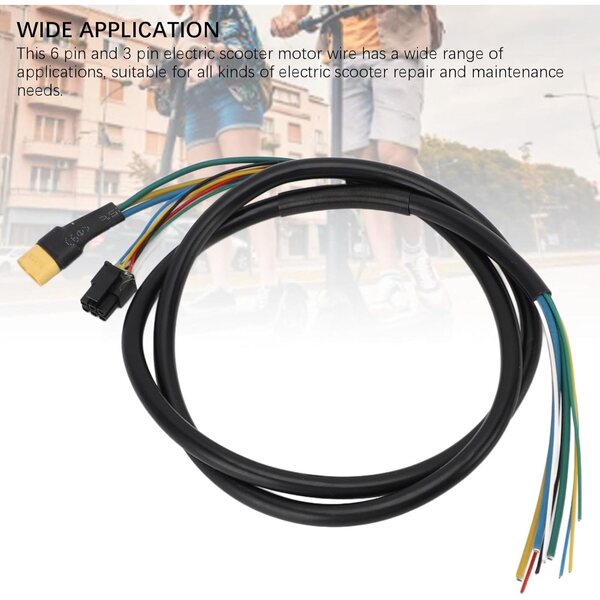 Motorkabel für Elektroroller, 90 cm, PTFE-Kupferkern, hohe Haltbarkeit und Zuverlässigkeit