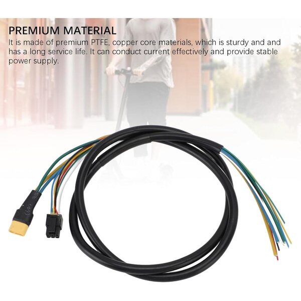 Motorkabel für Elektroroller, 90 cm, PTFE-Kupferkern, hohe Haltbarkeit und Zuverlässigkeit