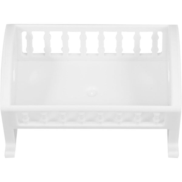 Mini Culla Bianco per Casa delle Bambole, Letto in Miniatura per Arredo Camera
