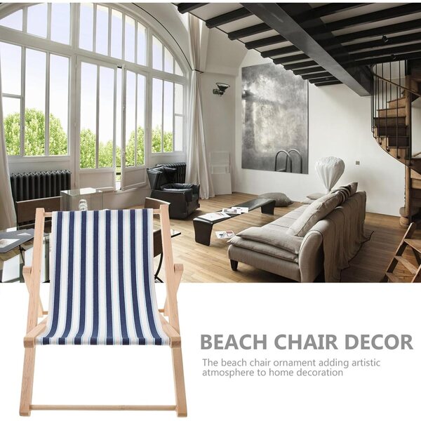 GARVALON Decorazione in Legno Sedia da Spiaggia Grande Stile Mediterraneo per Casa e Bar