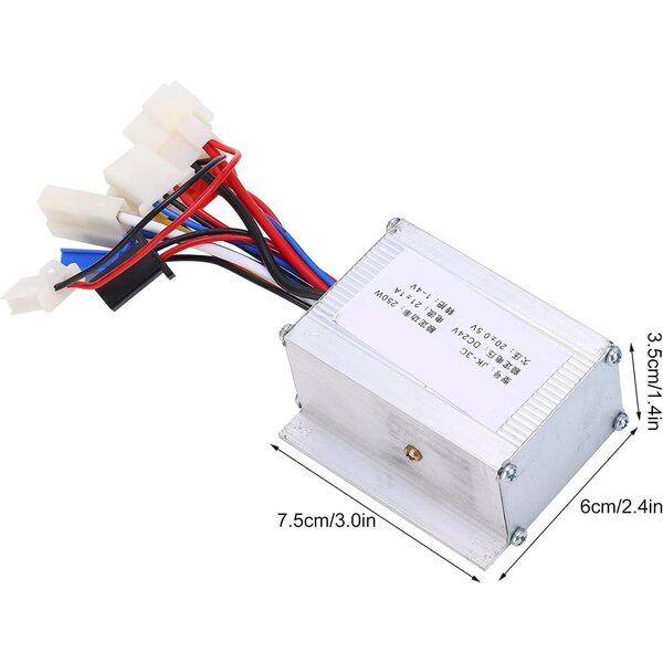 24V 250W Controller-Kit mit Beschleunigungsknopf. Ergonomisch aus Aluminium und Gummi