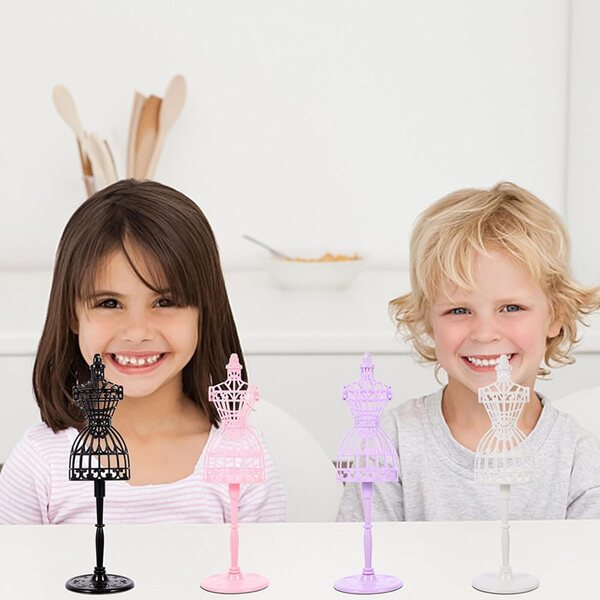 Mikinona 12 unterstützt Mini-Kunststoff-Schaufensterpuppen für Kleidung, Puppenhaus-Miniaturen