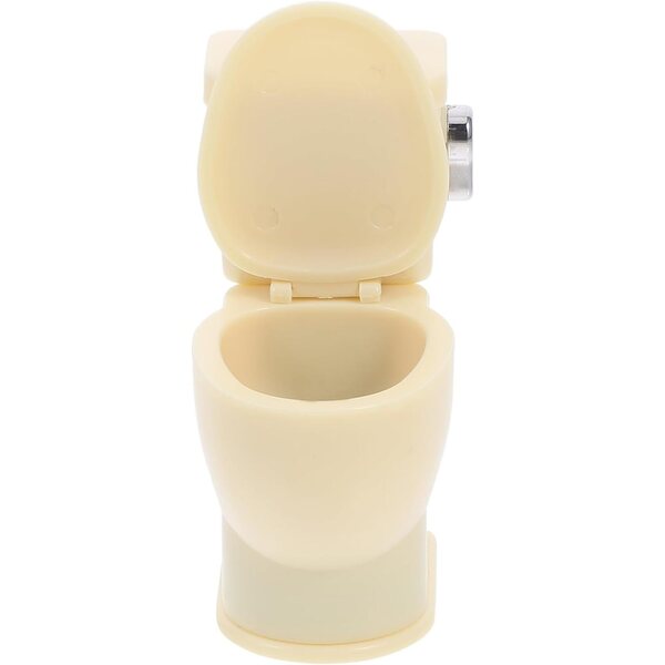 Vaguelly Gelbe Mini-Toilette aus ABS, wiederaufladbar mit Geräuschen für das Puppenhaus