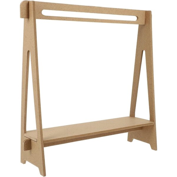 Mini-Kleiderbügel aus Holz für Puppen, Kleiderorganisator für Puppenhaus 30x30x8 cm