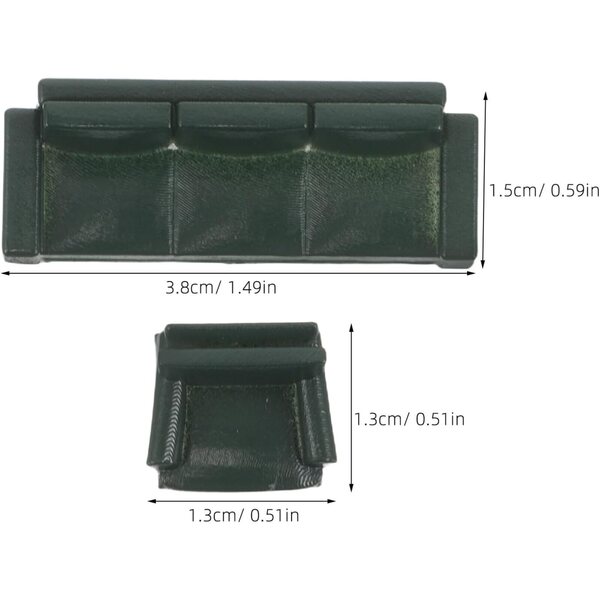 Set Divani Miniatura Verde 1/64 per Casa delle Bambole e Modellismo Dettagliato