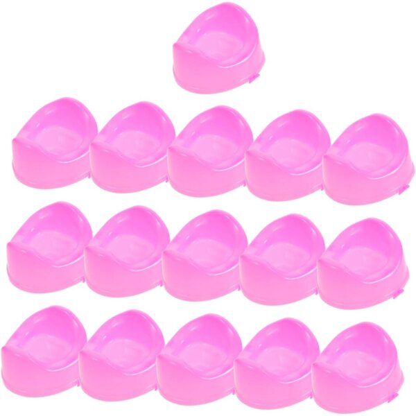 Set 16 Mini Toilette Rosa per Casa delle Bambole - Accessori Bagno Realistici Vaguelly