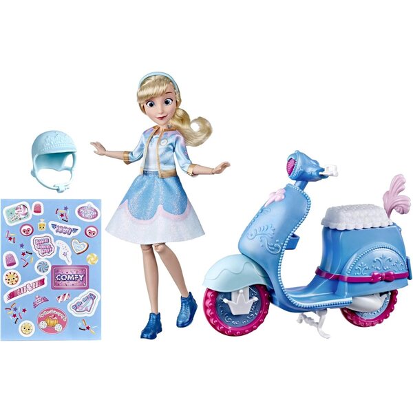 Disney Prinzessin Aschenputtel mit Motorrad und Zubehör – Comfy Squad Hasbro-Puppen