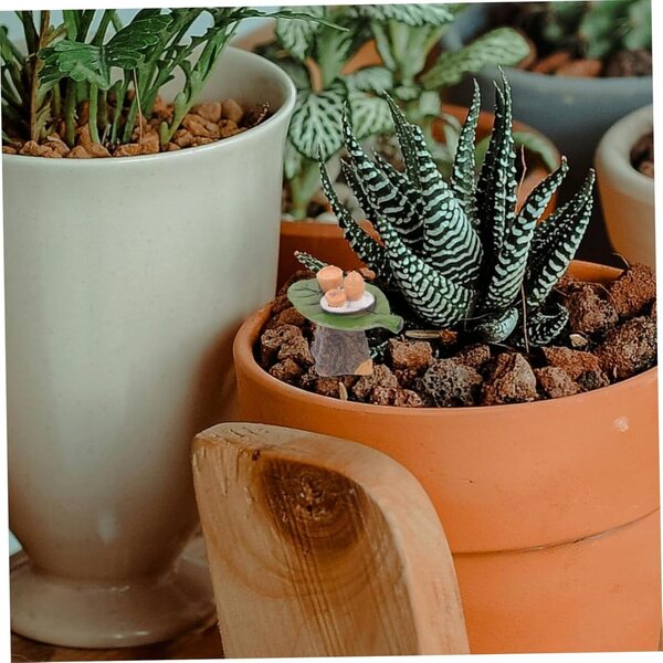 Mini Tavolo Da Tè Finto UPKOCH in Resina per Micro Paesaggi e Decorazioni Casa