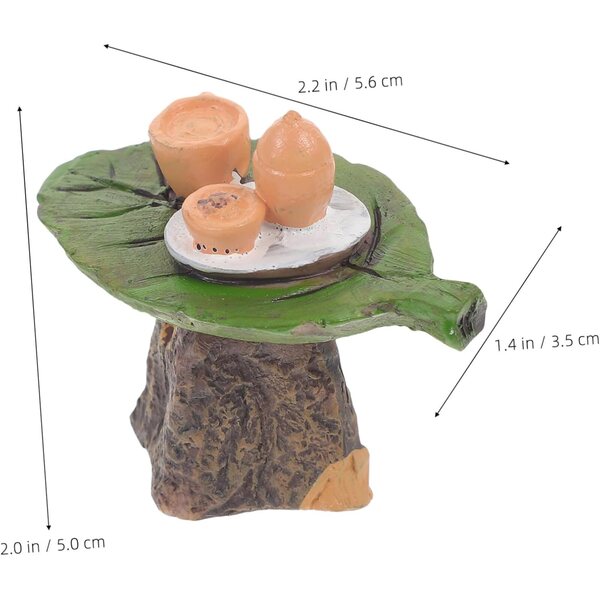 Mini Tavolo Da Tè Finto UPKOCH in Resina per Micro Paesaggi e Decorazioni Casa