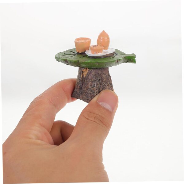 Mini Tavolo Da Tè Finto UPKOCH in Resina per Micro Paesaggi e Decorazioni Casa