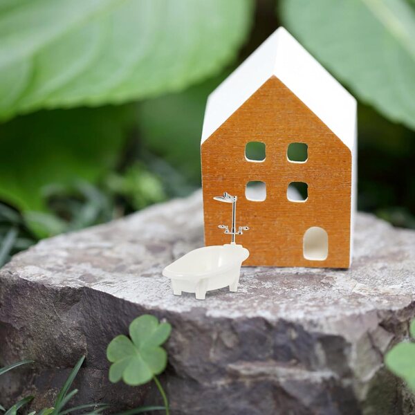 Set Mini Mobili da Bagno in Plastica per Casa delle Bambole, Accessori Realistici