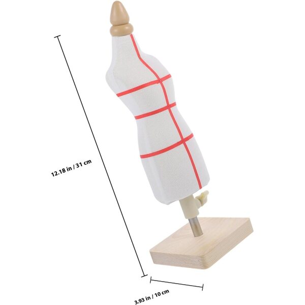 Manichino in Legno per Bambole e Vestiti, Supporto Espositivo Robusto e Portatile