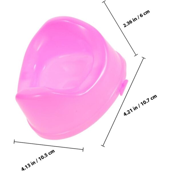 16 Mini Toilette in Plastica Rosa per Casa delle Bambole, Accessori Bagno in Miniatura