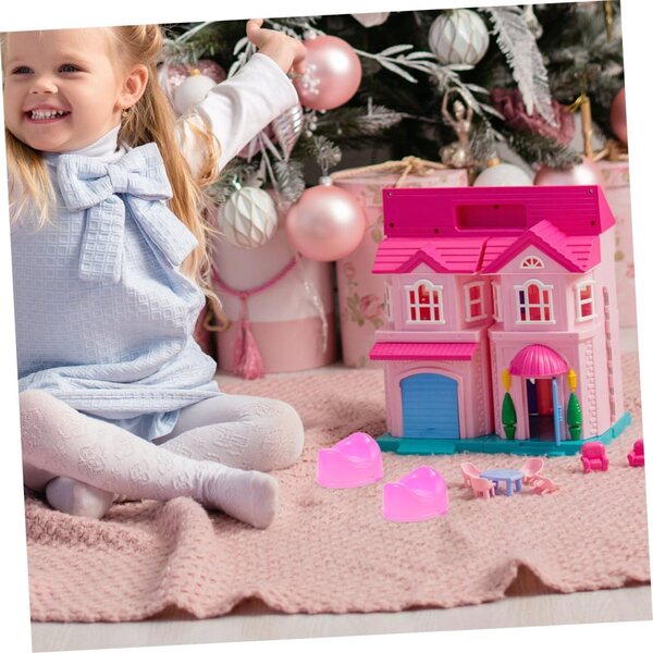 16 Mini Toilette in Plastica Rosa per Casa delle Bambole, Accessori Bagno in Miniatura